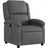 vidaXL Massagestoel van grijs kunstleer