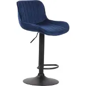 CLP Lentini Barkruk - Fluweel blauw zwart