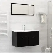 vidaXL Inbouwwastafel met kraan 81x39x18 cm keramiek wit