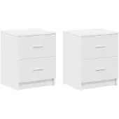 vidaXL Nachtkastjes 2 st met 2 lades 40x36x50 cm wit