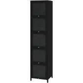 En.casa Vitrinekast Ostersund 174x40x35 cm zwart []