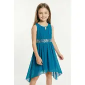 Bonprix Chiffon jurk met pailletten maat 146