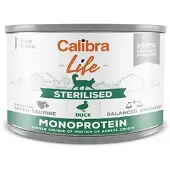 Calibra Life Sterilised Kattenvoer Nat Eend 6 x 200 gr
