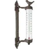 Super Merchant Wandthermometer Vogel Bruin Bruin Metaal