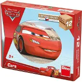 Dino Bikes Houten blokken puzzel Cars - (6-in-1, 12 blokken)