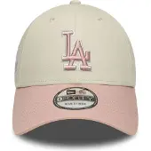 New Era Pet '9Forty Los Angeles Dodgers' lichtbeige / oudroze