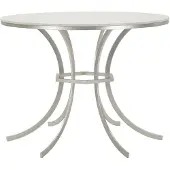 Mauro Ferretti Eettafel Istanbul, ijzer, zilver/wit, 100x76,5x100 cm