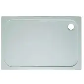 Crosswater Showertray Shower Tray douchebak - 120x80x4.5cm rechthoek antikalkbehandeling stpne resin - wit SR0R81200