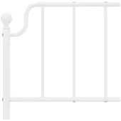 vidaXL Vervangend hoofdbord 135 cm metaal wit