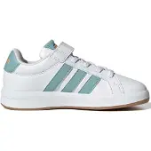 Adidas Sportswear Grand Court 3.0 imitatieleren sneakers - wit/aqua Jongens/Meisjes Imitatieleer - maat 30