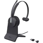 Yealink Bluetooth-hoofdtelefoon BH70 Mono met standaard, compatibel met Teams via USB-C/A