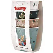 Petit Jour Set van 4 Bekers Peter Rabbit Kerst - - A074080 - Rood - Melamine - Vanaf 18 maanden