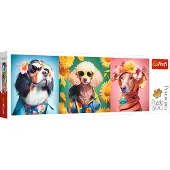 Trefl puzzel - 500 stukjes panorama Doggie Fashion Week dieren.