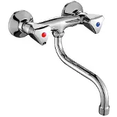 Kuchinox NORM wandkraan keuken chroom - 2 handgrepen
