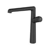 Laveo Design kraan voor spoelbak, vrijstaand model met L-vormige uitloop, zwart