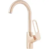 Loge Design kraan voor spoelbak, vrijstaand model met U-vormige uitloop, rosé goud kleur