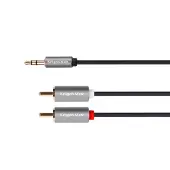 Krüger&Matz Basic - Audio Kabel - 10m - Jack 3.5mm naar 2RCA - Stereo