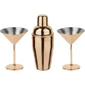 Paderno Cocktailset Martini Mirror Copper (Set van 3)