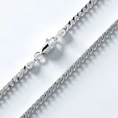 Cavill - Zilveren Pantserketting - 925 Sterling Zilver Gerhodineerd - 50 cm - Stevig en Elegant - Dames en Heren Ketting - Klassiek Design