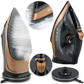 Berdsen BD-333 Draadloos stoomstrijkijzer met keramische zoolplaat, 2600 W, zwart