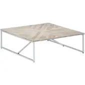 vidaXL Salontafel 110x110x36 cm massief mangohout