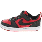 Nike Court Borough Low Recraft imitatieleren sneakers - rood/zwart Jongens/Meisjes Imitatieleer - maat 31