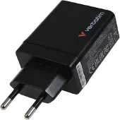 Verbatim CHR-30EU2 30 W USB-netlader met 4 aansluitingen 1 x USB-C PD 20 W / 1 x USB-A QC 3.0 / 2 x USB-A 10W, zwart