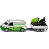 Siku 2005, VW T6 met Lawn Tractor, schaal 1:50; metaal/kunststof