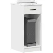 vidaXL Computertorenstandaard met lade 35x45x77 cm wit