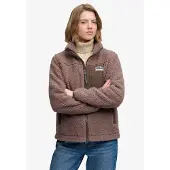 Superdry Fleece jas 'HERITAGE' bruin / ombergrijs