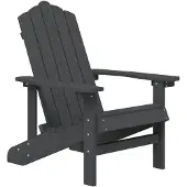 vidaXL Tuinstoelen 2 st Adirondack HDPE antracietkleurig