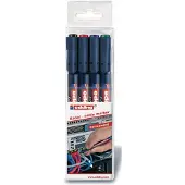 Edding Kabelmarker E-8407 Kleurenassortiment Ronde punt 0,3 mm 4 Stuks