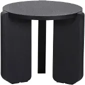 Selsey Preffines S – Salontafel, Ø 50 cm, essenhoutlook zwartgrijs