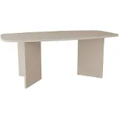 Selsey Piano – Rechthoekige eettafel met afgeronde hoeken, 190 cm, kasjmiergrijs