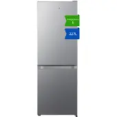 Chiq JR205LSE Koel-vriescombinatie – 205L – Energieklasse E – Zilver – Vrijstaand – Compacte Koelkast met Vriesvak