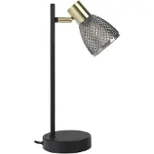 Näve Tafellamp Lindita, alu / grijs / zink, Woon-/ Eetkamer, Glas, Tafellamp