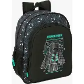 Minecraft rugzak, model 15L, zwart. Geschikt voor kinderen, kleur zwart, één maat