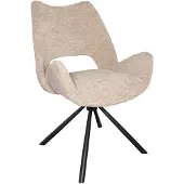 Lizzely Garden & Living SET DEAL: 6 stuks Eetkamerstoel draaibaar Kevin taupe eetstoel draaibare stoel zetel