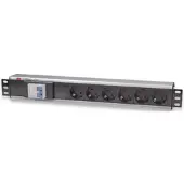 Techly I-CASE STRIP-16SH 19' Stekkerdoos 1.5U X6 - Schuko Aansluitingen
