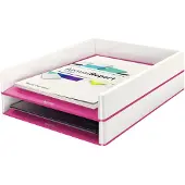 Leitz 5361 WOW brievenbak tweekleurig roze/wit