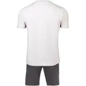 JOOP! Pyjama kort grijs / wit