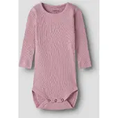 Name it BABY romper met textuur - lila Paars Jongens/Meisjes Stretchkatoen Ronde hals - maat 50