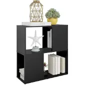 vidaXL Boekenkast 60x24x63 cm bewerkt hout zwart
