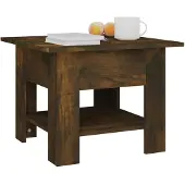 vidaXL Salontafel 55x55x42 cm bewerkt hout gerookt eikenkleurig