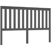 vidaXL Hoofdbord 166x6x101 cm massief grenenhout grijs
