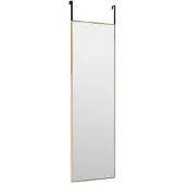 vidaXL Deurspiegel 30x100 cm glas en aluminium goudkleurig