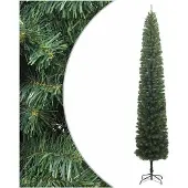 vidaXL Kunstkerstboom smal met standaard 270 cm PVC