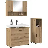 vidaXL Badkamermeubel Set 3 st Artisan Eiken 76,5 x 35 x 64 cm