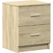 vidaXL Nachtkastje met 2 lades 40x36x50 cm sonoma eikenkleurig