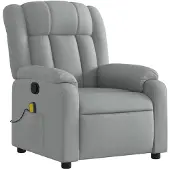 vidaXL Massagestoel met lichtgrijze stof